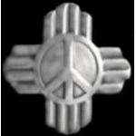 PEACE SIGN PIN WITH RAYS ART DECO TYPE PIN